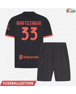 Günstige AC Milan Davide Bartesaghi #33 3rd trikot Kinder 2026-27 Kurzarm (+ Kurze Hosen)